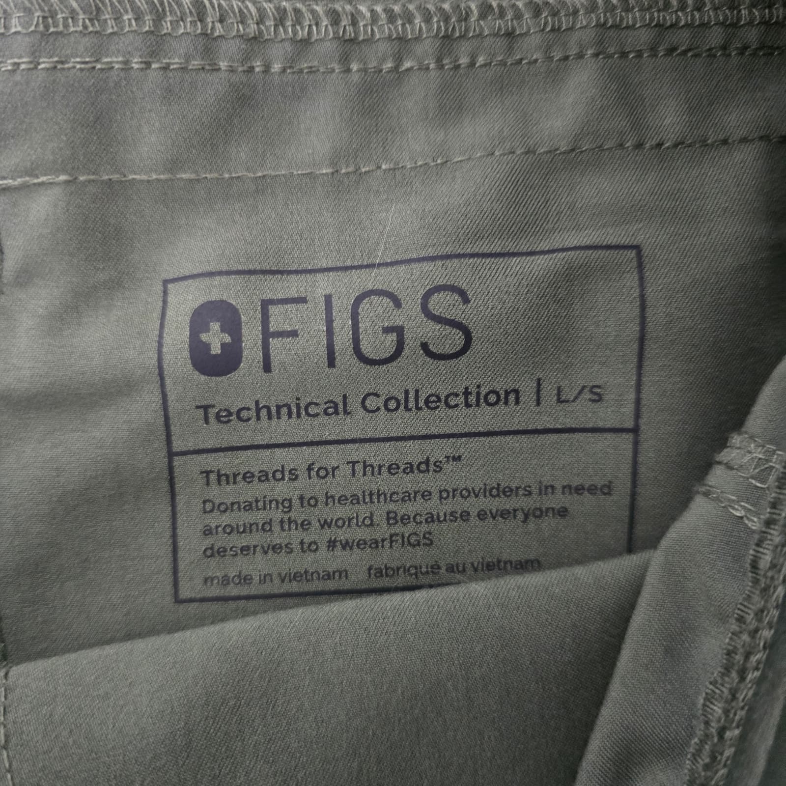 FIGS Men's Axim Cargo Scrub Pants in Moss Green, L/S Large Short - Thumbnail 5