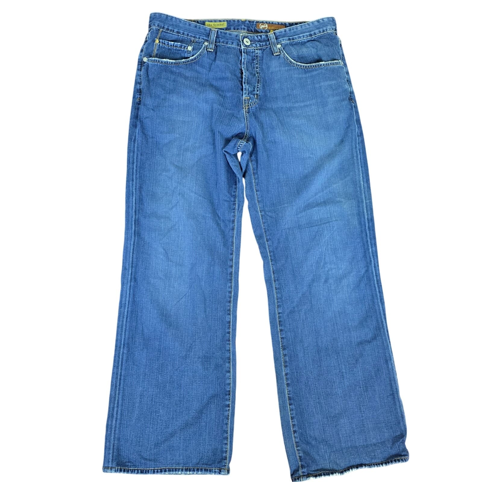 AG Jeans Men's The Symbol Button-Fly Straight Leg Jeans, 34x34 - Image 1