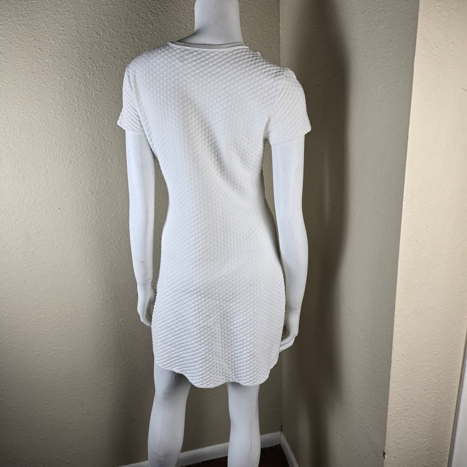 Theory White Branteen O Reverie Stretch Viscose Knit Style # H016706R, M - Thumbnail 5