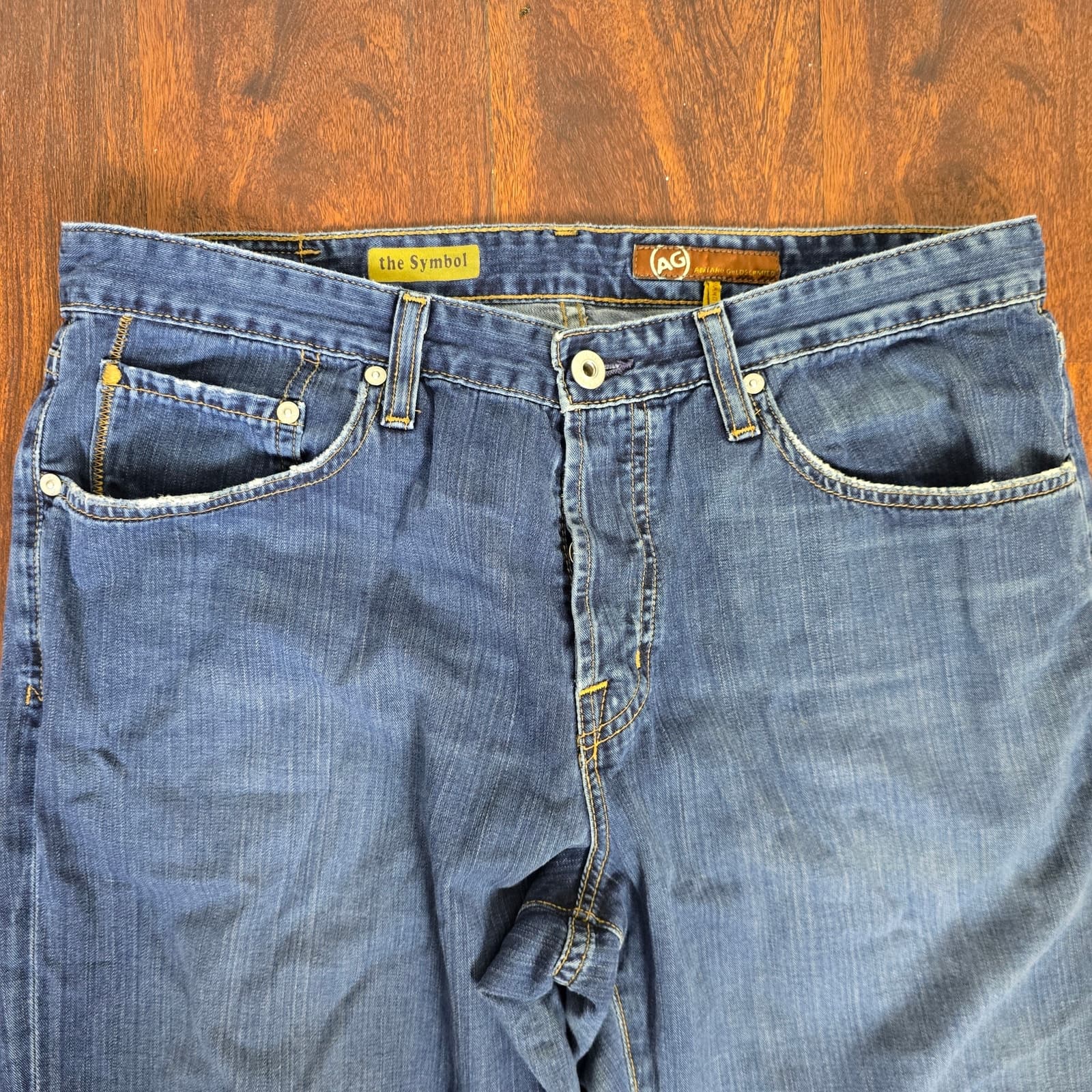 AG Jeans Men's The Symbol Button-Fly Straight Leg Jeans, 34x34 - Thumbnail 2