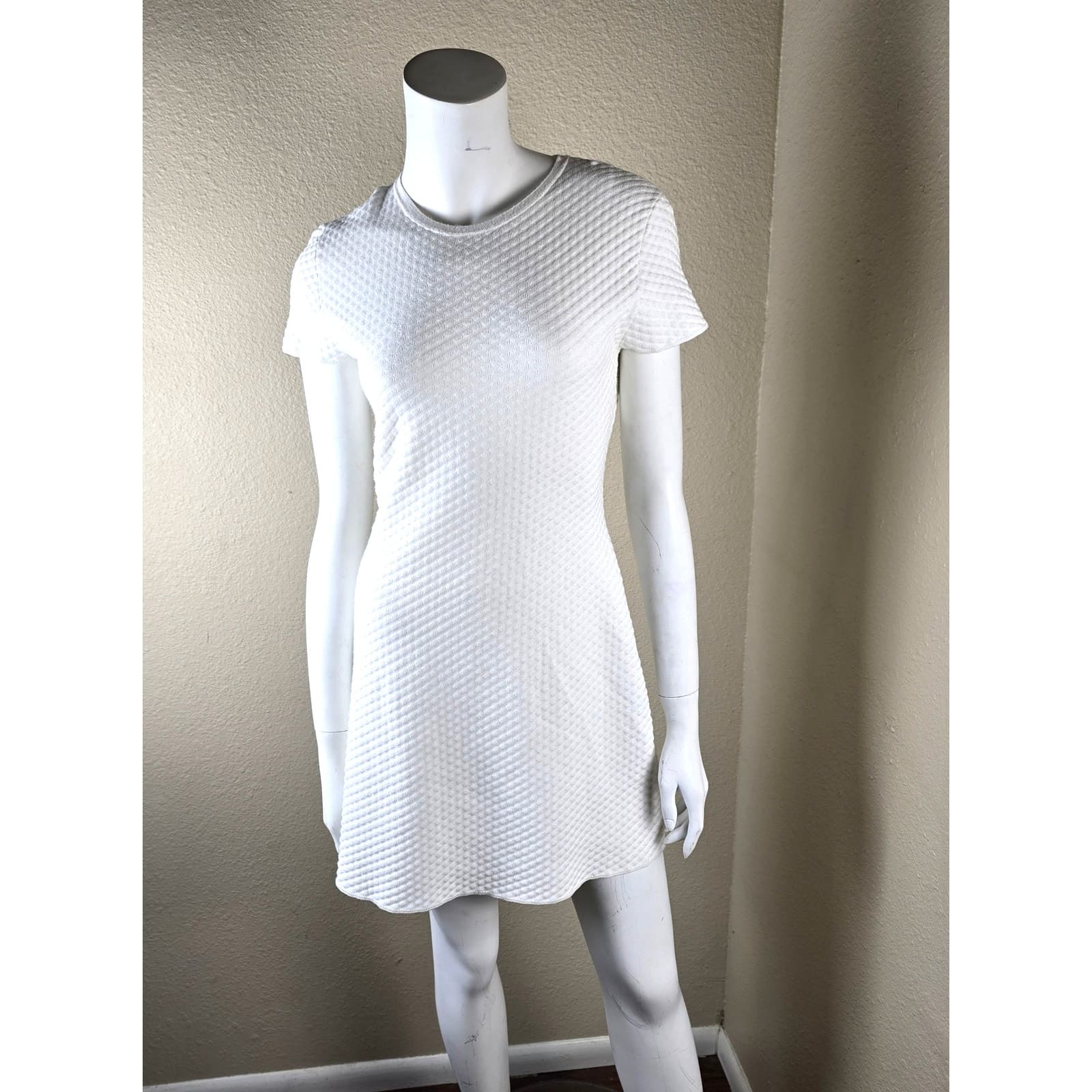 Theory White Branteen O Reverie Stretch Viscose Knit Style # H016706R, M - Thumbnail 2