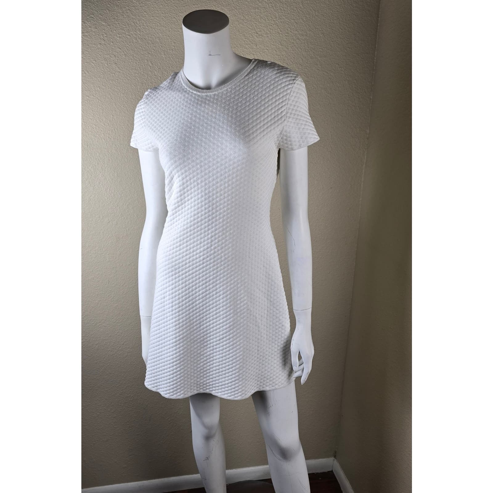 Theory White Branteen O Reverie Stretch Viscose Knit Style # H016706R, M - Thumbnail 3