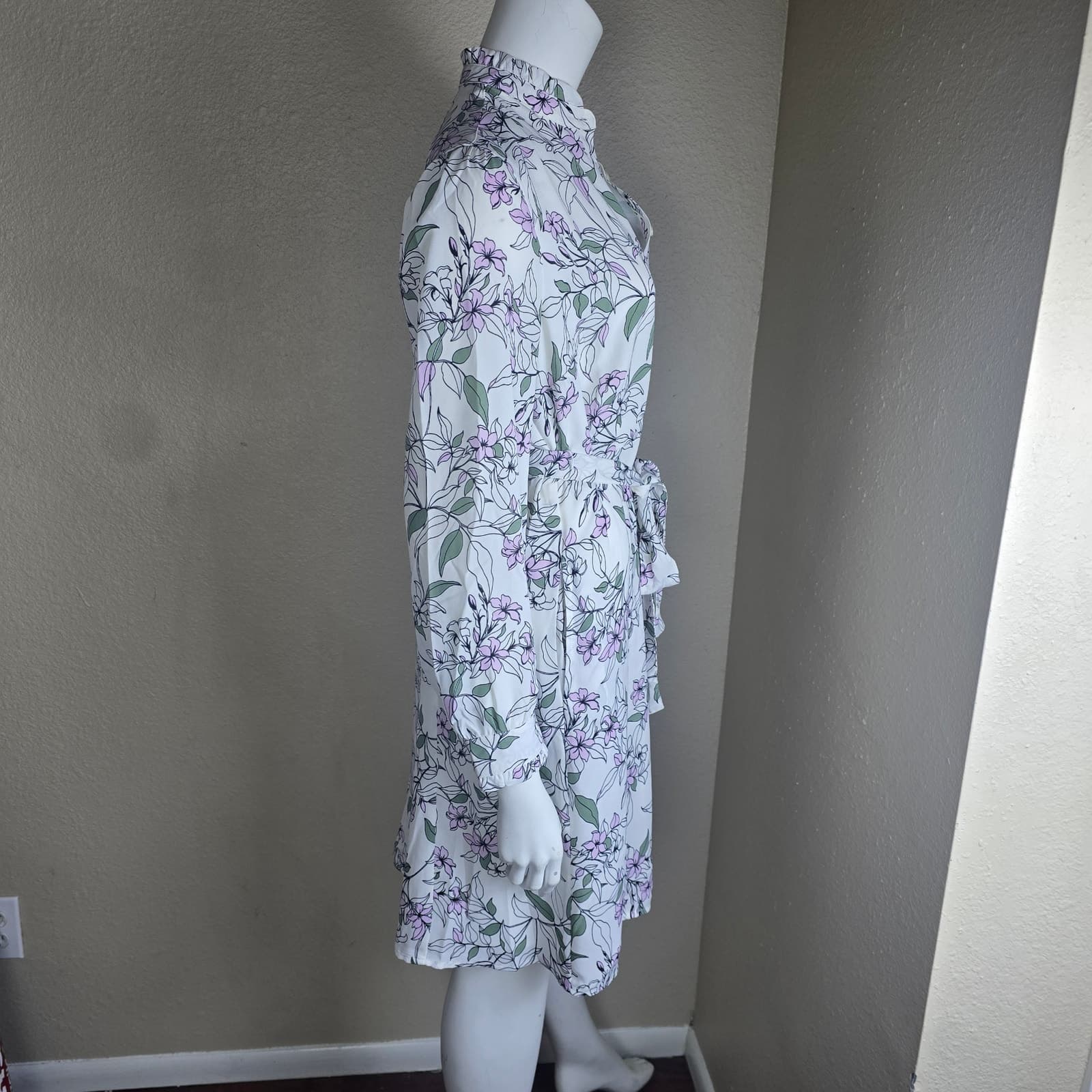 Untuckit For Her Hannah Floral Ruffle Neck Long Sleeve Dress - Size 6 - NWOT - Thumbnail 8