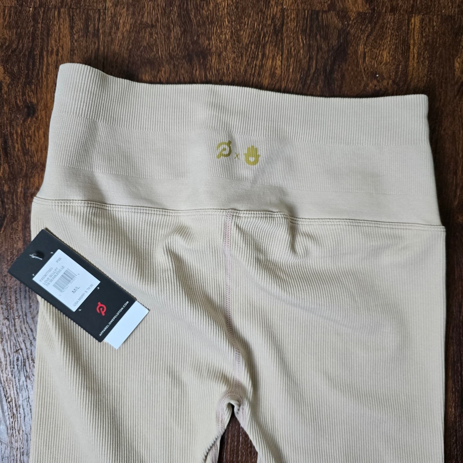 Spiritual Gangster x Peloton Love Sculpt Ribbed 7/8 Seamless Leggings, M/L NWOT - Thumbnail 4