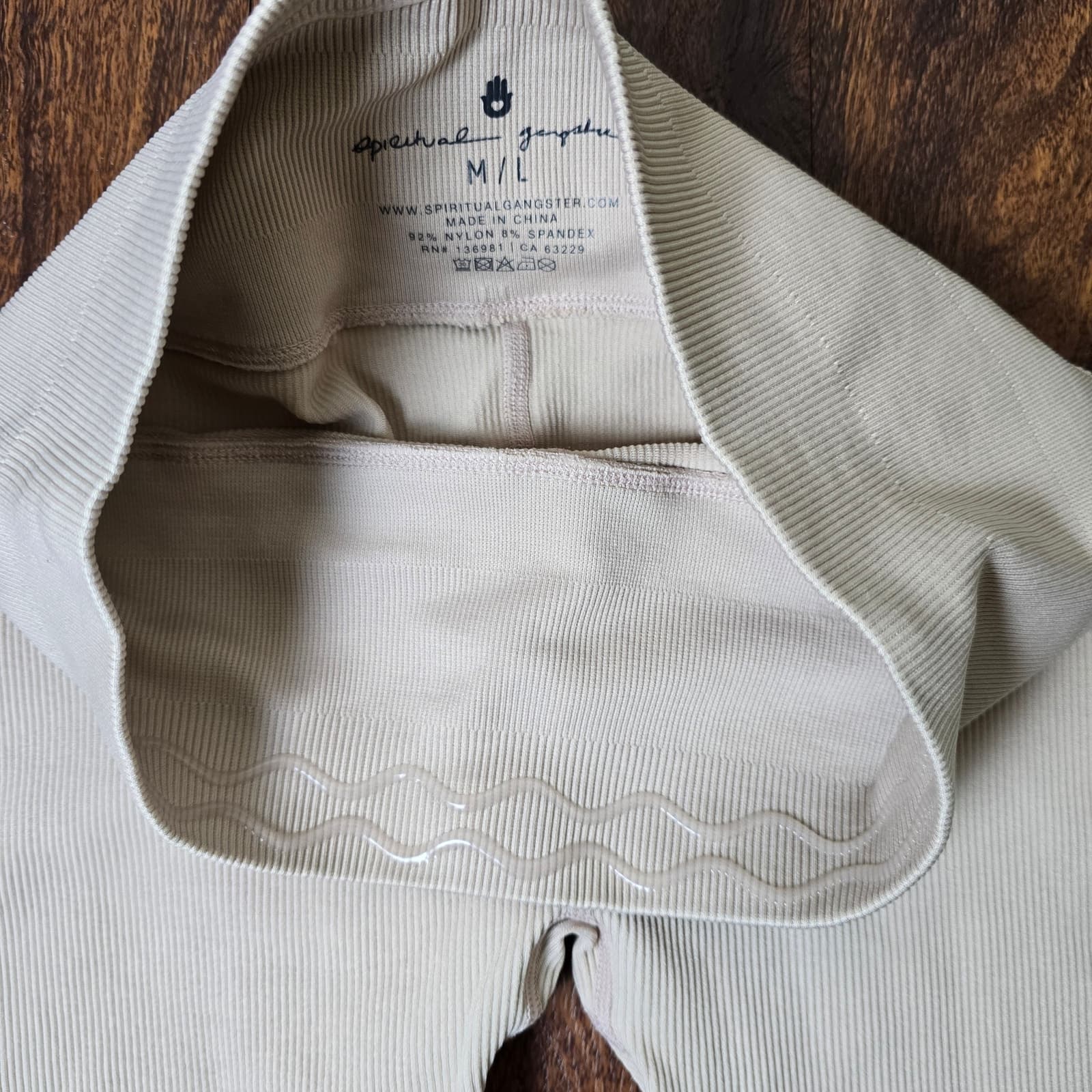 Spiritual Gangster x Peloton Love Sculpt Ribbed 7/8 Seamless Leggings, M/L NWOT - Thumbnail 3