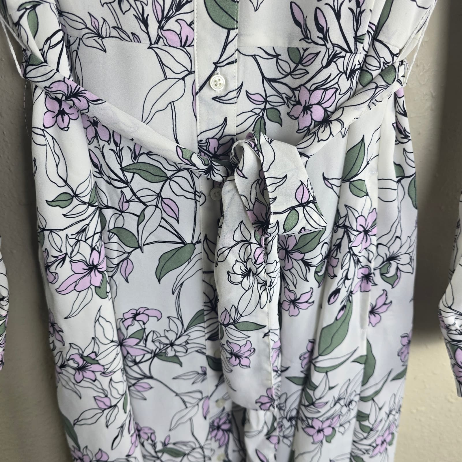 Untuckit For Her Hannah Floral Ruffle Neck Long Sleeve Dress - Size 6 - NWOT - Thumbnail 6
