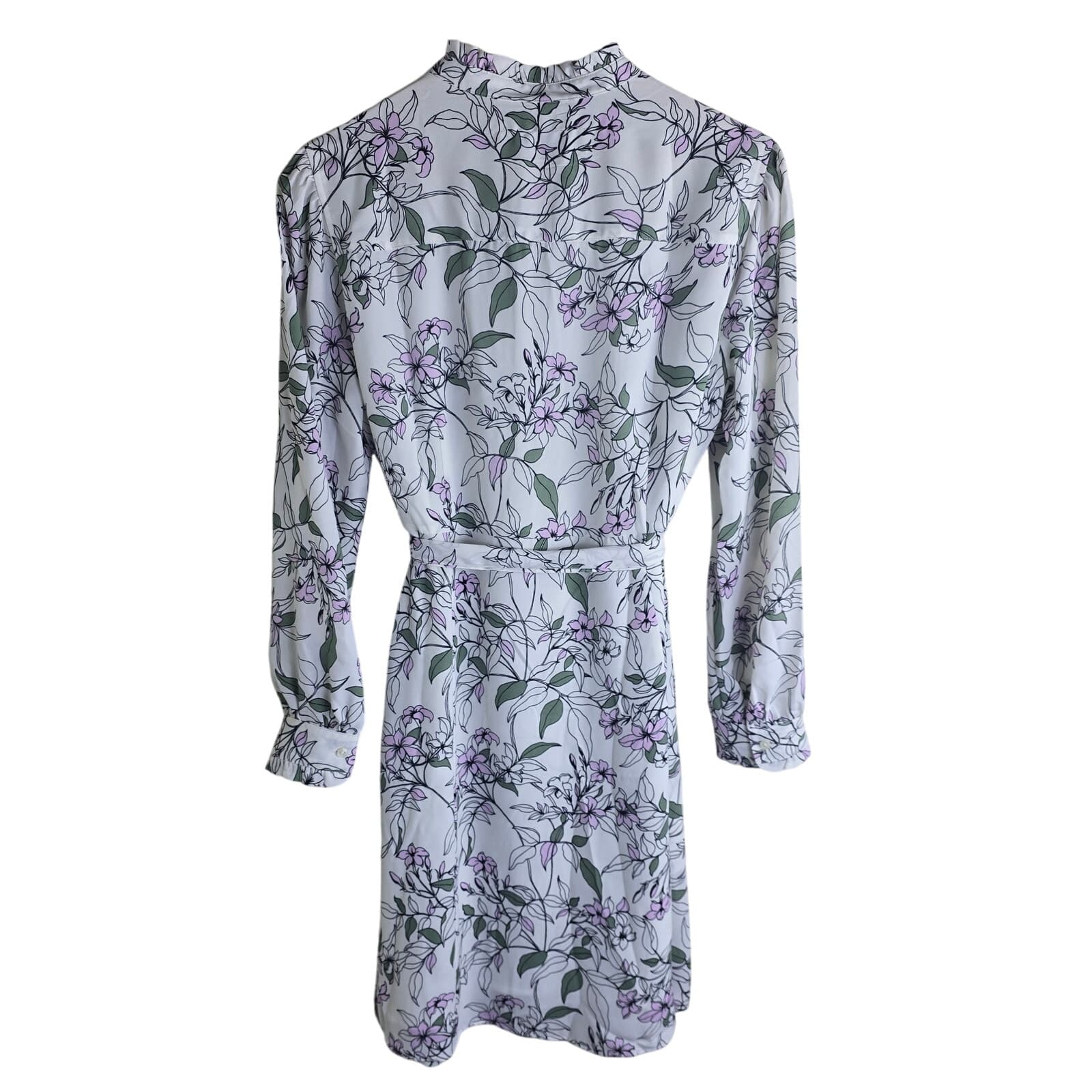 Untuckit For Her Hannah Floral Ruffle Neck Long Sleeve Dress - Size 6 - NWOT - Thumbnail 4