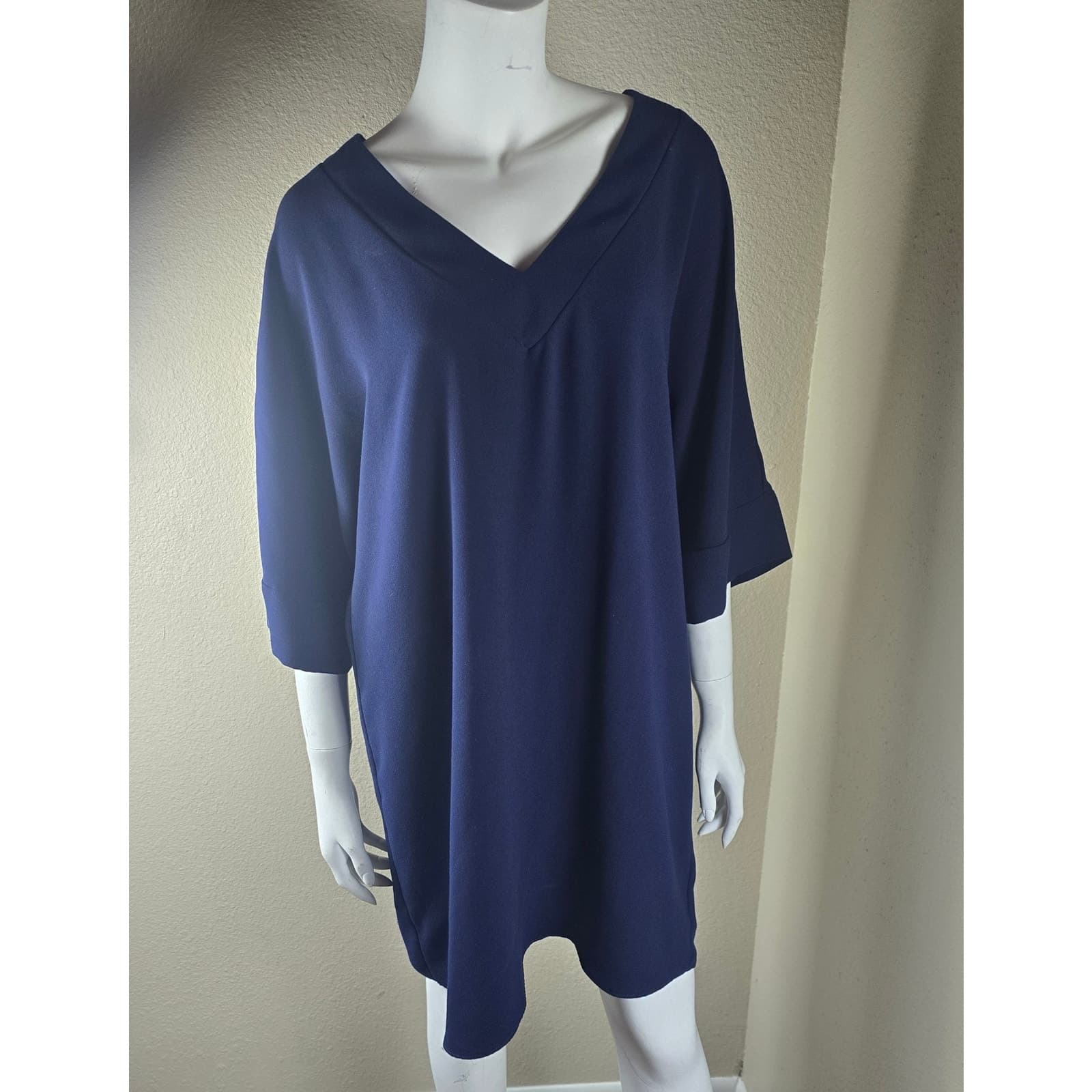 Trina Turk Short Sleeve Shift Mini Dress - Indigo - Medium - NWOT - Thumbnail 2