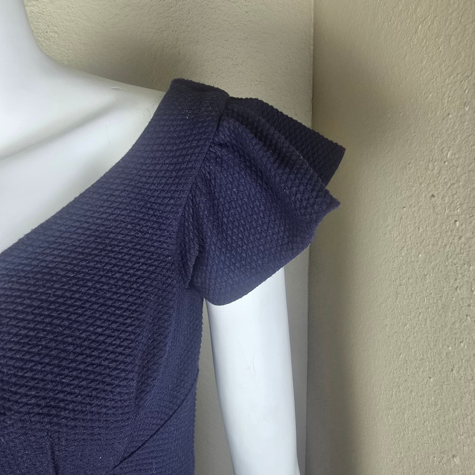 Rebecca Taylor Tiered Off Shoulder Mini Flounce Dress - Navy Blue - Size 2 - NWT - Thumbnail 10