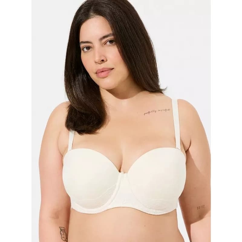 Torrid Plus Size Bombshell Everyday Strapless Bra - White - 42DDD - NWOT - Thumbnail 2