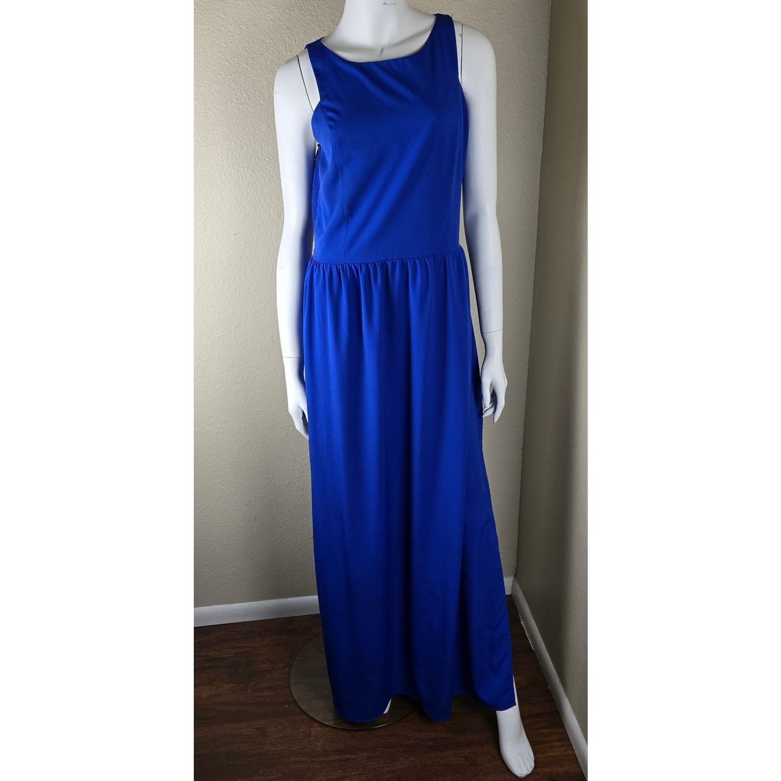 Vince Camuto Royal Blue Sleeveless Maxi Dress Smocked Sides - Size 12 - Image 1