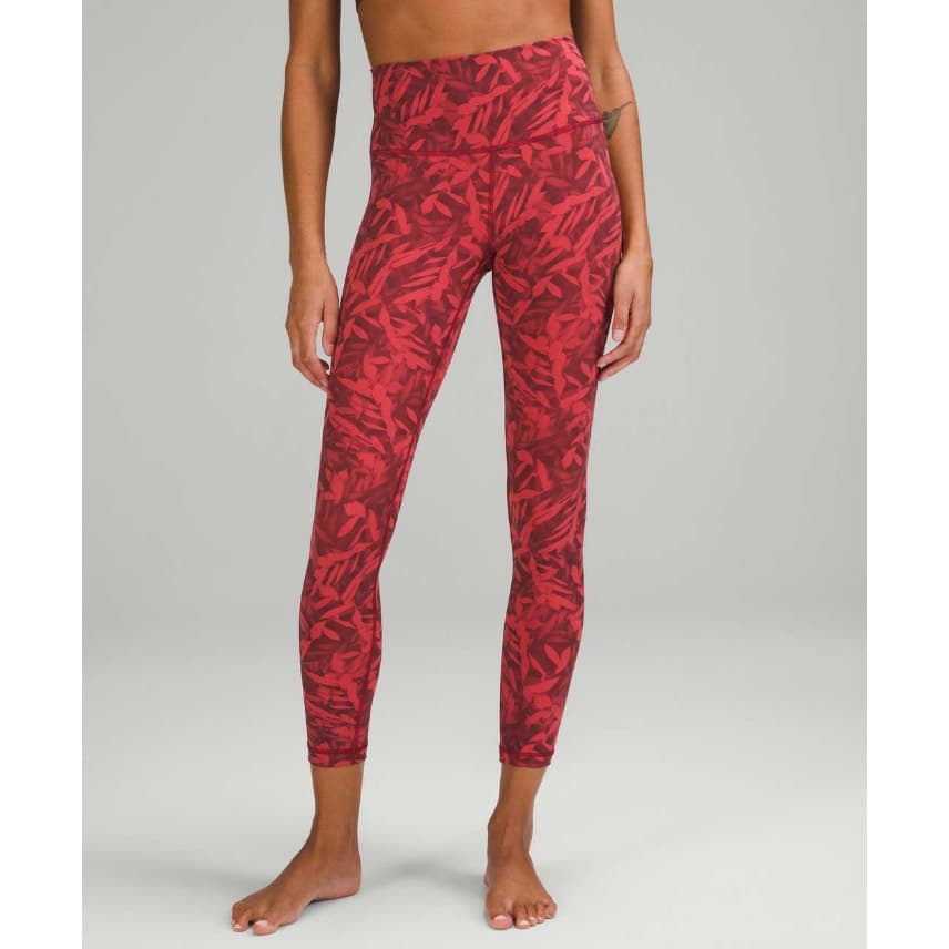 Lululemon Wunder Under High-Rise Tight 25" Luxtreme Spray Leaf Fireside Red - 6 - Thumbnail 2