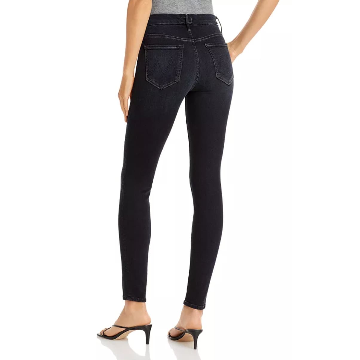 Mother Denim High Waisted Looker Skinny Jeans in Coffee, Tea, or Me? Size 26 - Thumbnail 4
