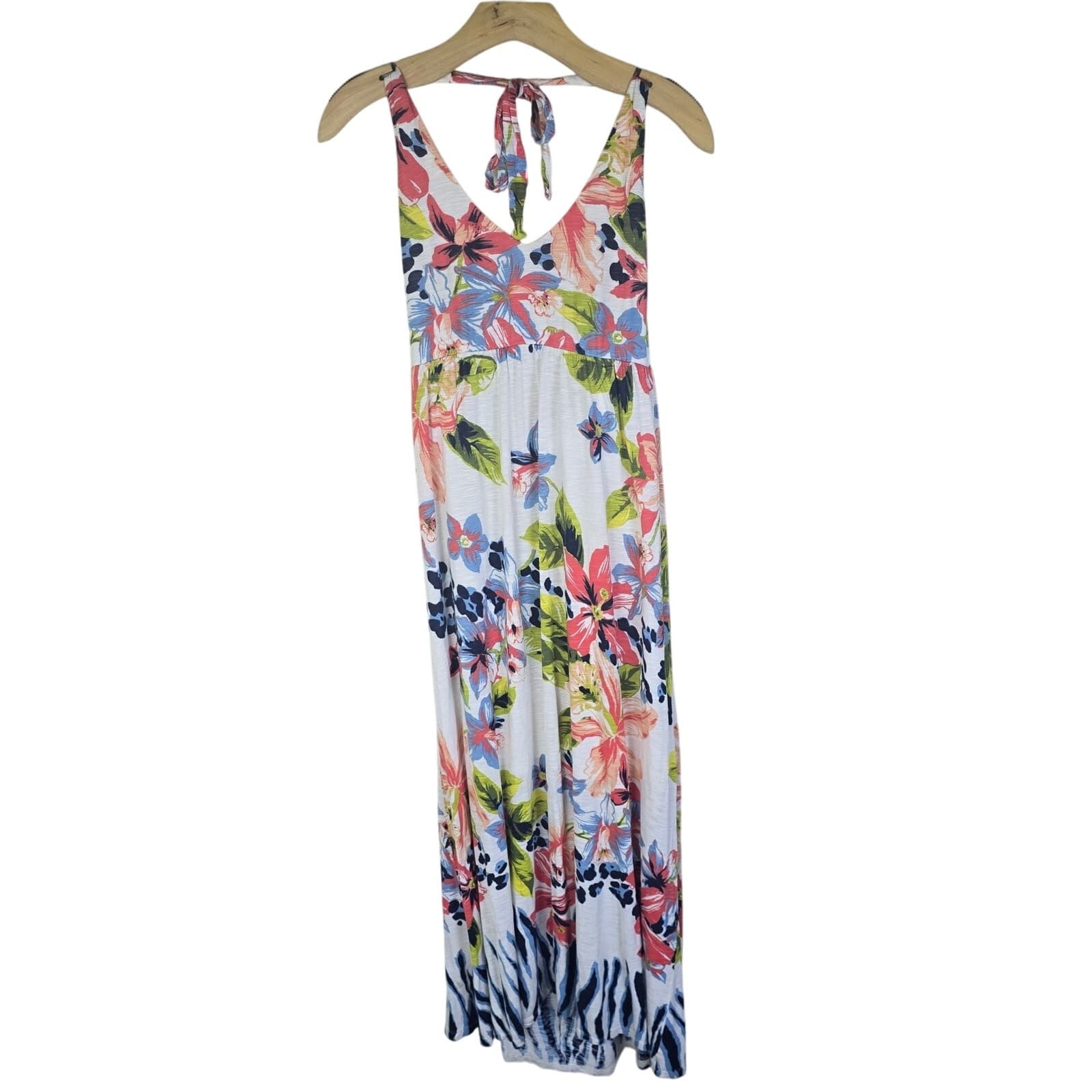 Tommy Bahama Bungaroo Blooms Maxi Dress Halter Top Floral Print - S - Thumbnail 2