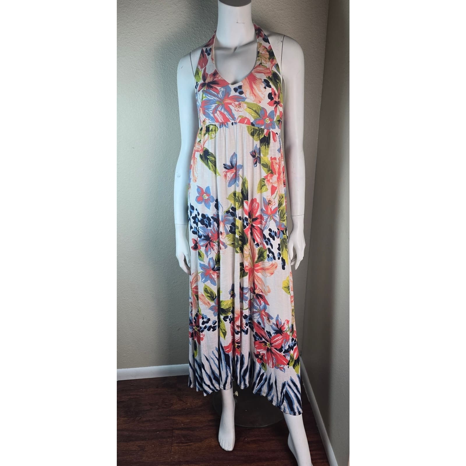 Tommy Bahama Bungaroo Blooms Maxi Dress Halter Top Floral Print - S - Thumbnail 4