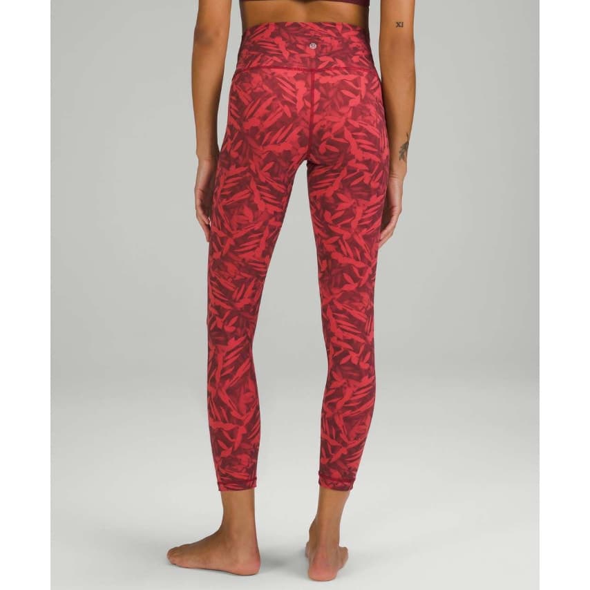 Lululemon Wunder Under High-Rise Tight 25" Luxtreme Spray Leaf Fireside Red - 6 - Thumbnail 3