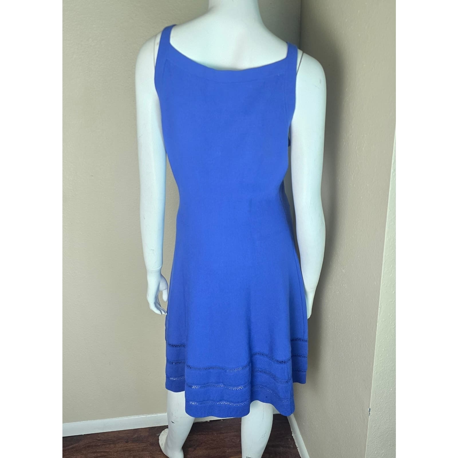Kate Spade Open Cable Sweater Dress - Hyacinth Blue - Medium - NWOT - Thumbnail 6