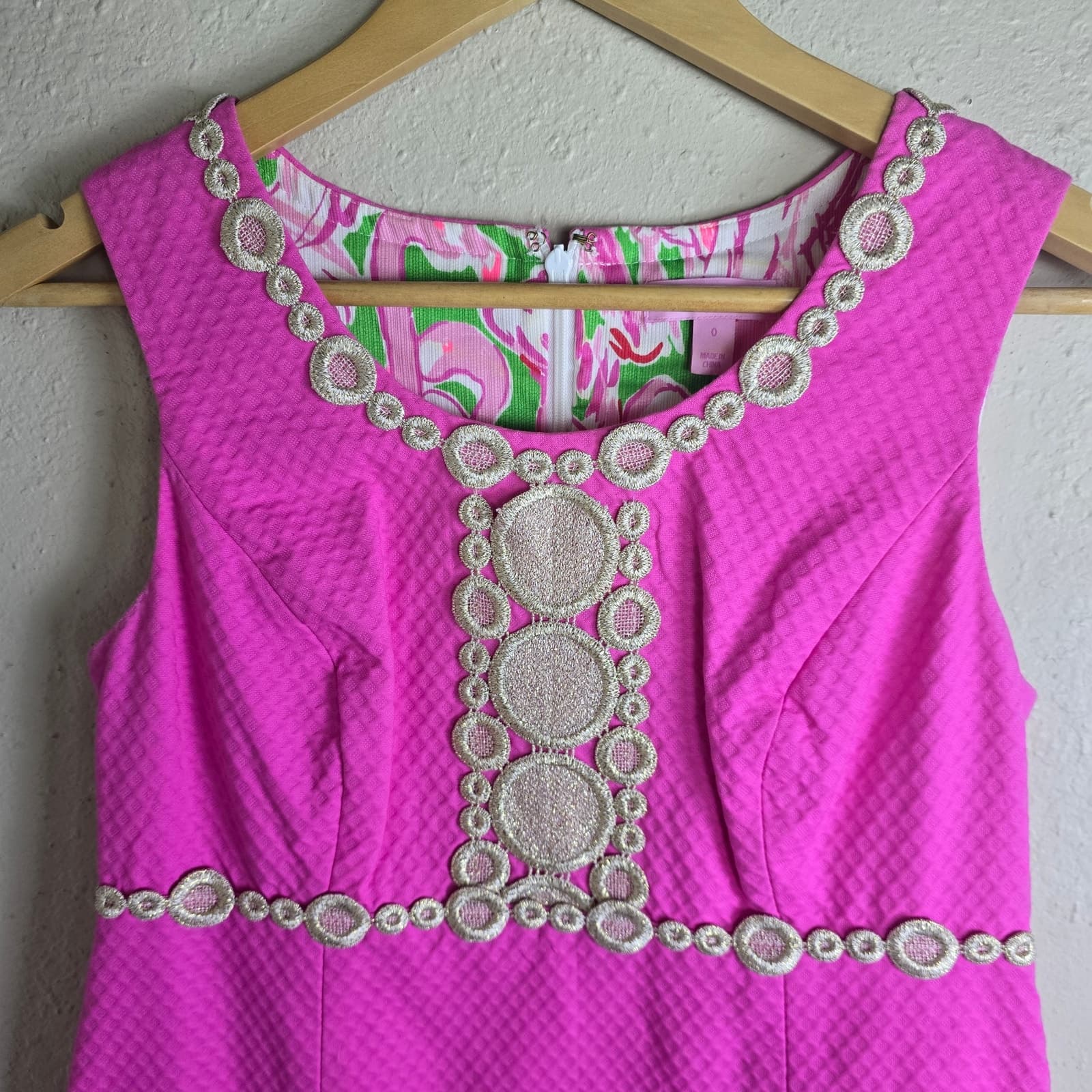 Lilly Pulitzer Rosie Shift Dress Lined Hot Pink Size 0 Barbiecore NWOT - Thumbnail 2