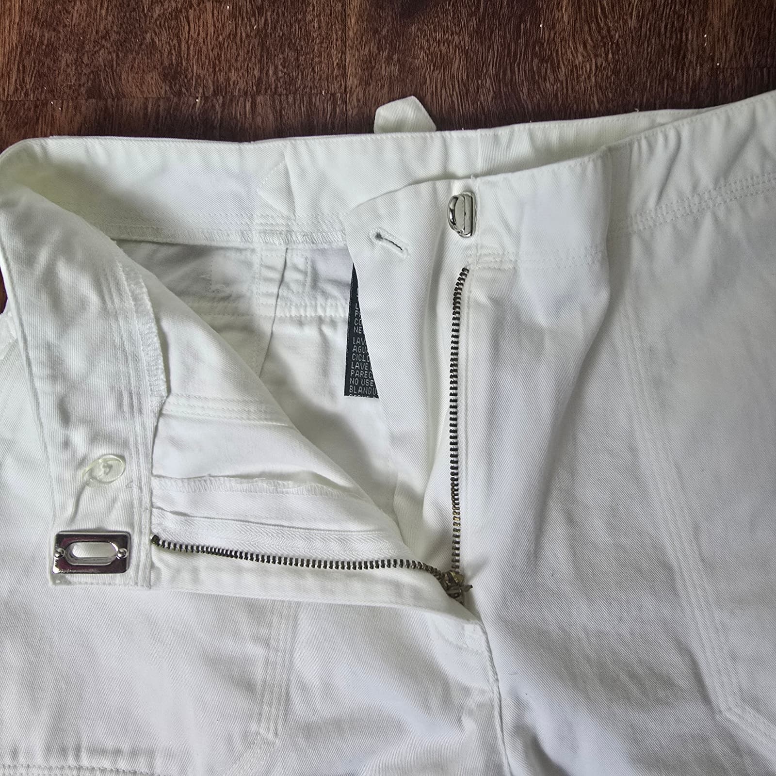 Lauren Ralph Lauren White/Cream Straight Leg Chino Pants Turn Lock Waist Closure - Thumbnail 4