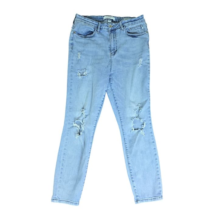 Judy Blue Relaxed Fit Distressed High-Rise Jeans - Style # JB88303 LT - Size 31 - Image 1