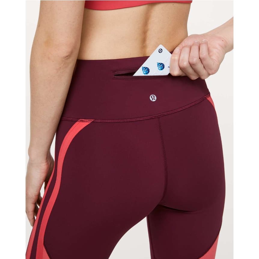 Lululemon Zip The Line Crop *23 - Deep Ruby/Poppy Coral - Size 2 - Style W6ASPS - Thumbnail 4