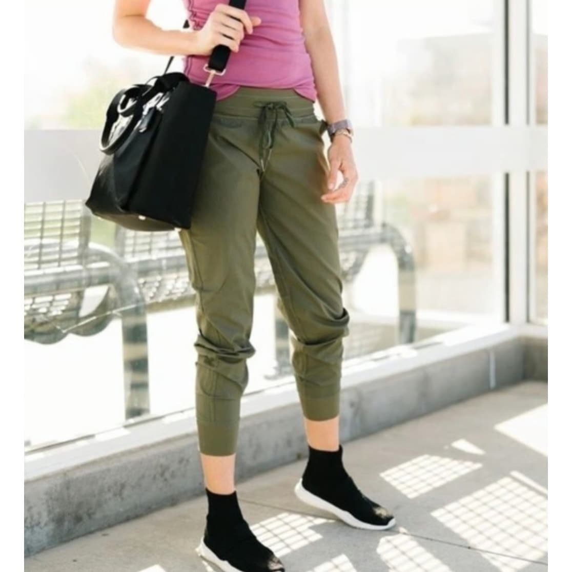 Zyia Active Olive Green Stretch Trail Jogger Pants - XL - Thumbnail 9