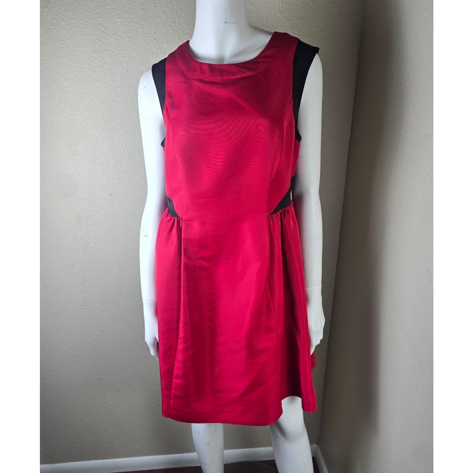 Prabal Gurung for Target Red & Black A-Line Mini Dress - Size 12 - Thumbnail 3