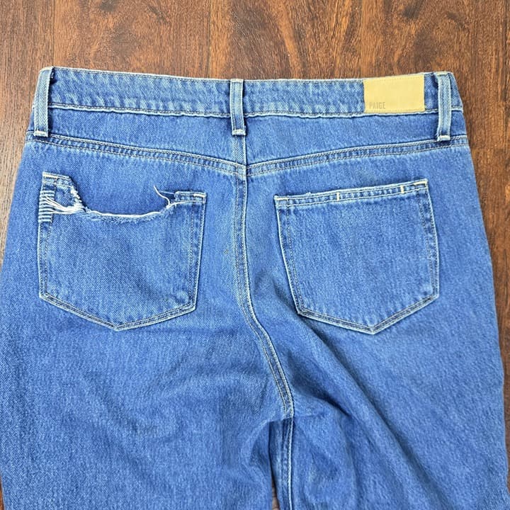 PAIGE Women's Noella High Rise Straight Leg in Sledge Destructed - Size 28 - Thumbnail 11