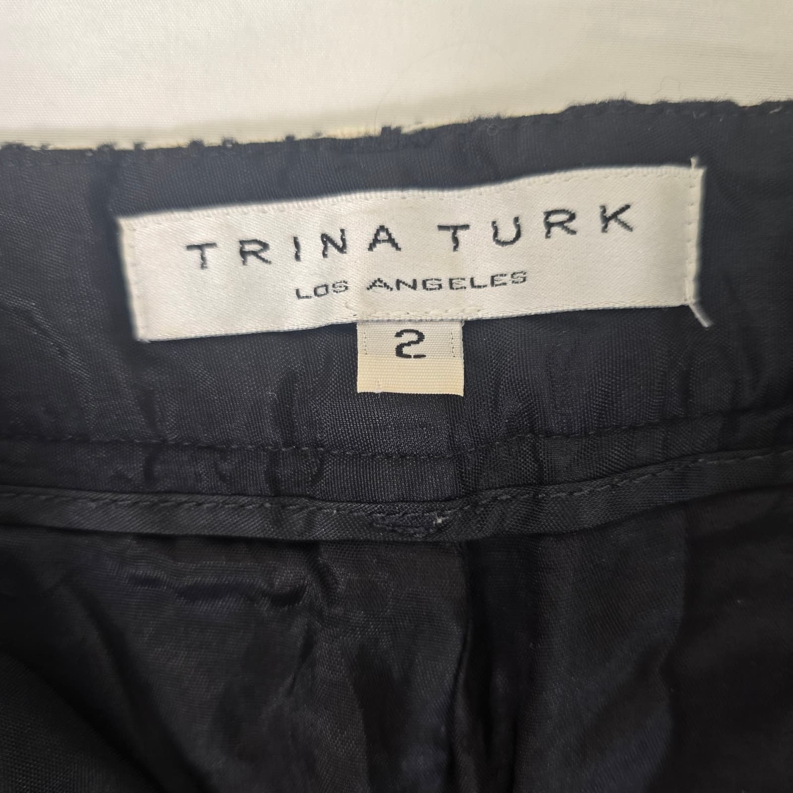 Trina Turk Houdstooth Wool Blend Wide Leg Dress Pants - Size 2 - Thumbnail 7