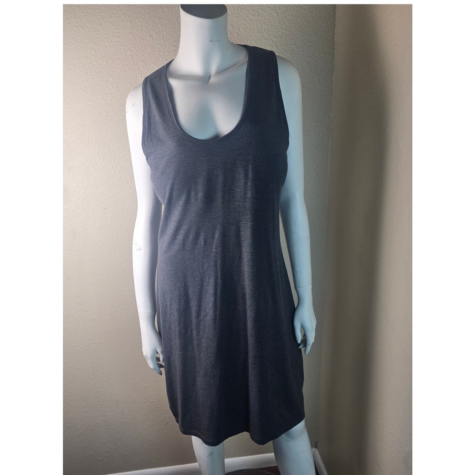 Athleta Rafina Built-In Bra Mini Tank Top Dress - Black - Large - Style # 291731 - Thumbnail 7