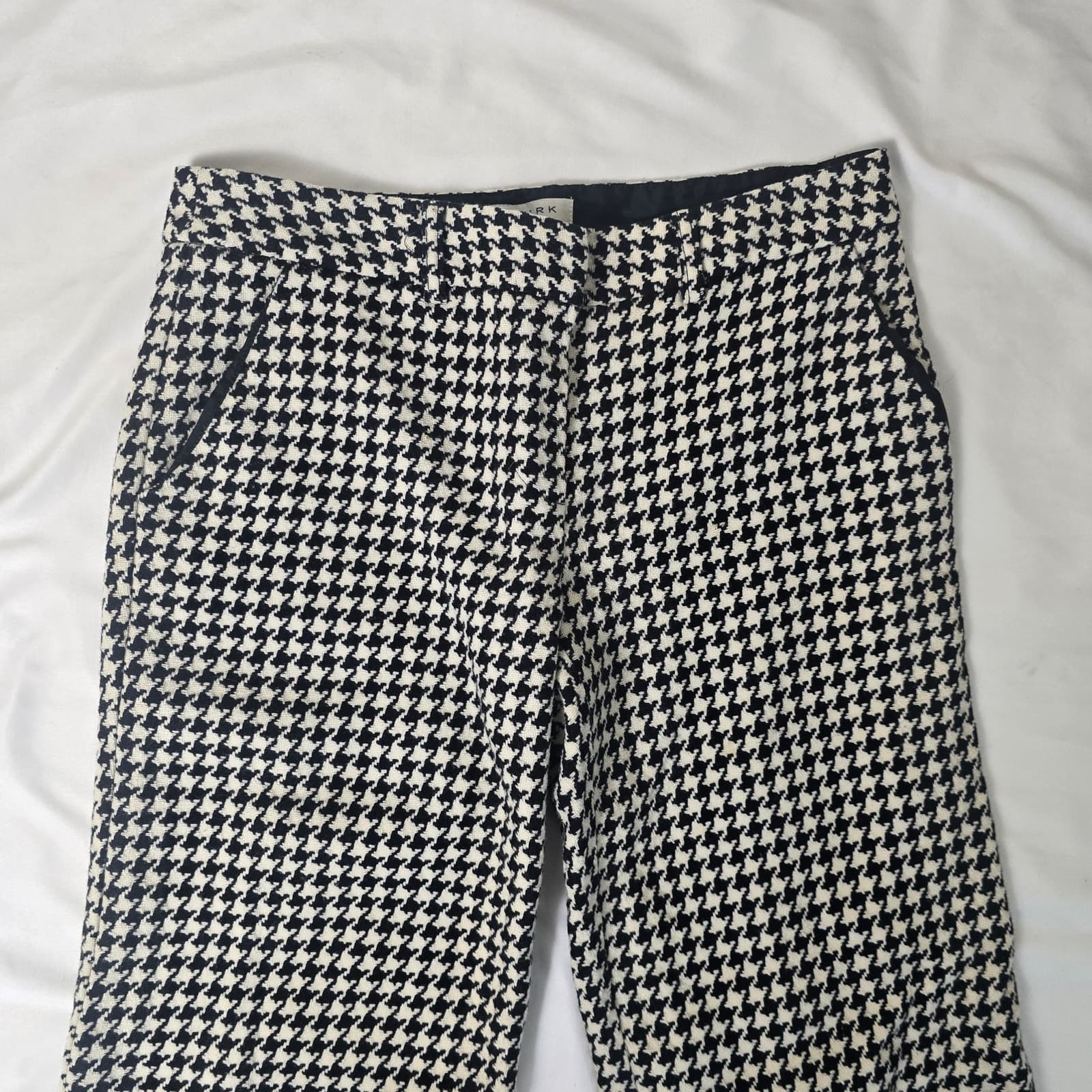 Trina Turk Houdstooth Wool Blend Wide Leg Dress Pants - Size 2 - Thumbnail 2