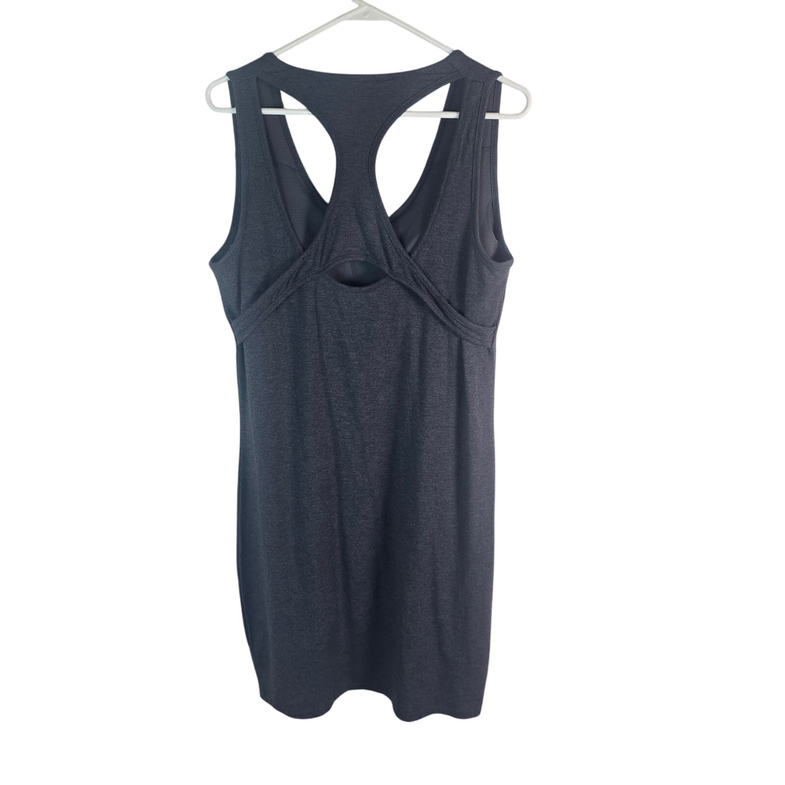Athleta Rafina Built-In Bra Mini Tank Top Dress - Black - Large - Style # 291731 - Thumbnail 6