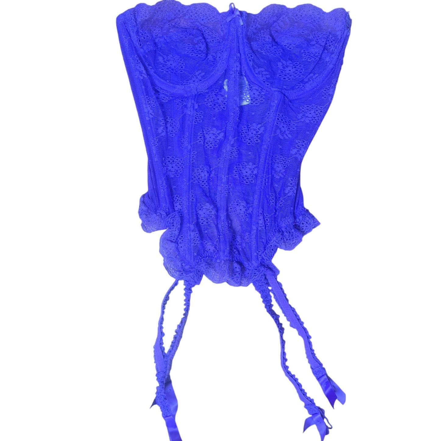 Vintage Victoria's Secret Gold Label NOS Deadstock NWT Purple Lace Corset - Thumbnail 3