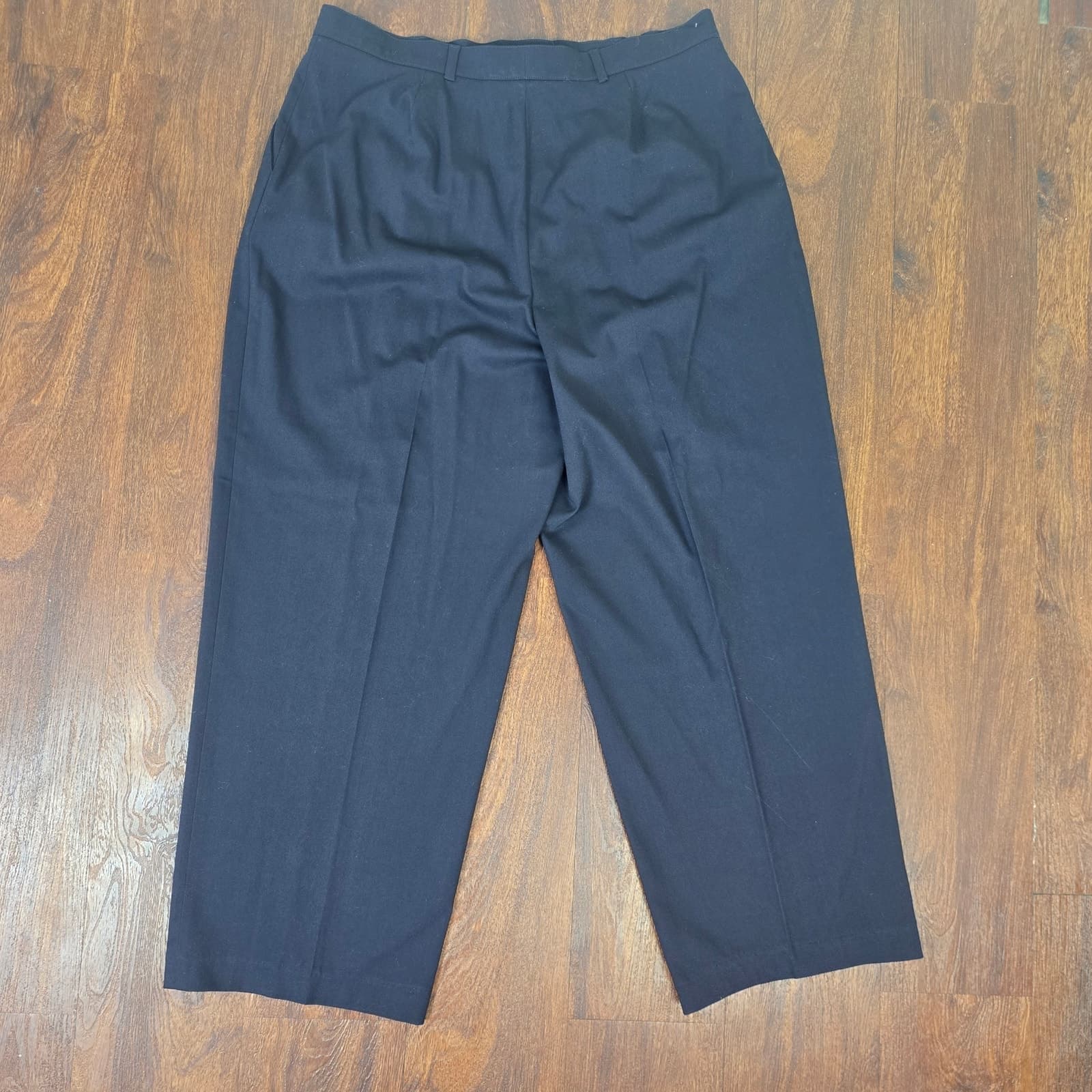 St. John Sport by Marie Gray Black Wide Leg Dress Pants with Front Crease - 16 - Thumbnail 5