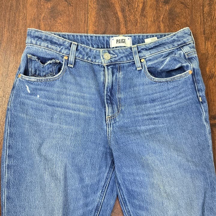 PAIGE Women's Noella High Rise Straight Leg in Sledge Destructed - Size 28 - Thumbnail 5