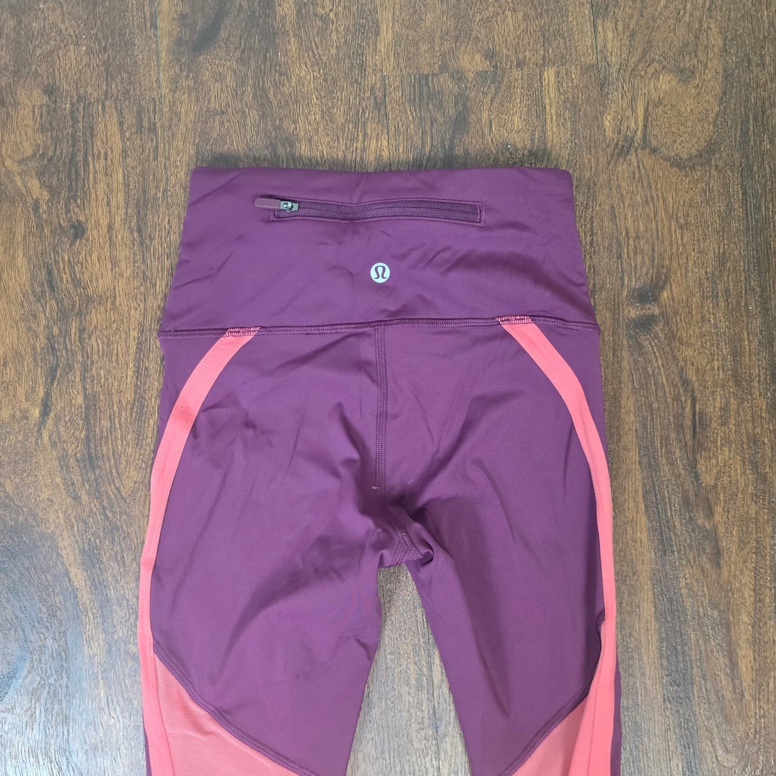 Lululemon Zip The Line Crop *23 - Deep Ruby/Poppy Coral - Size 2 - Style W6ASPS - Thumbnail 8