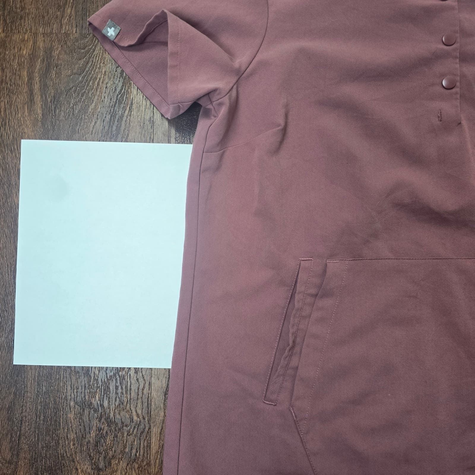 FIGS Scrubs Limited Edition Arura Crew Scrub Top in Mauve - Small - Thumbnail 7