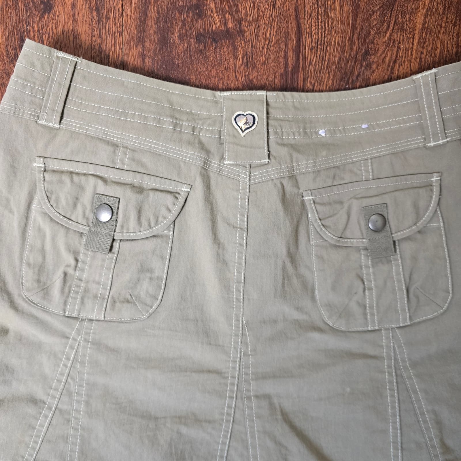 KUHL Khaki A-Line Mini Skirt - Size 6 - Thumbnail 5