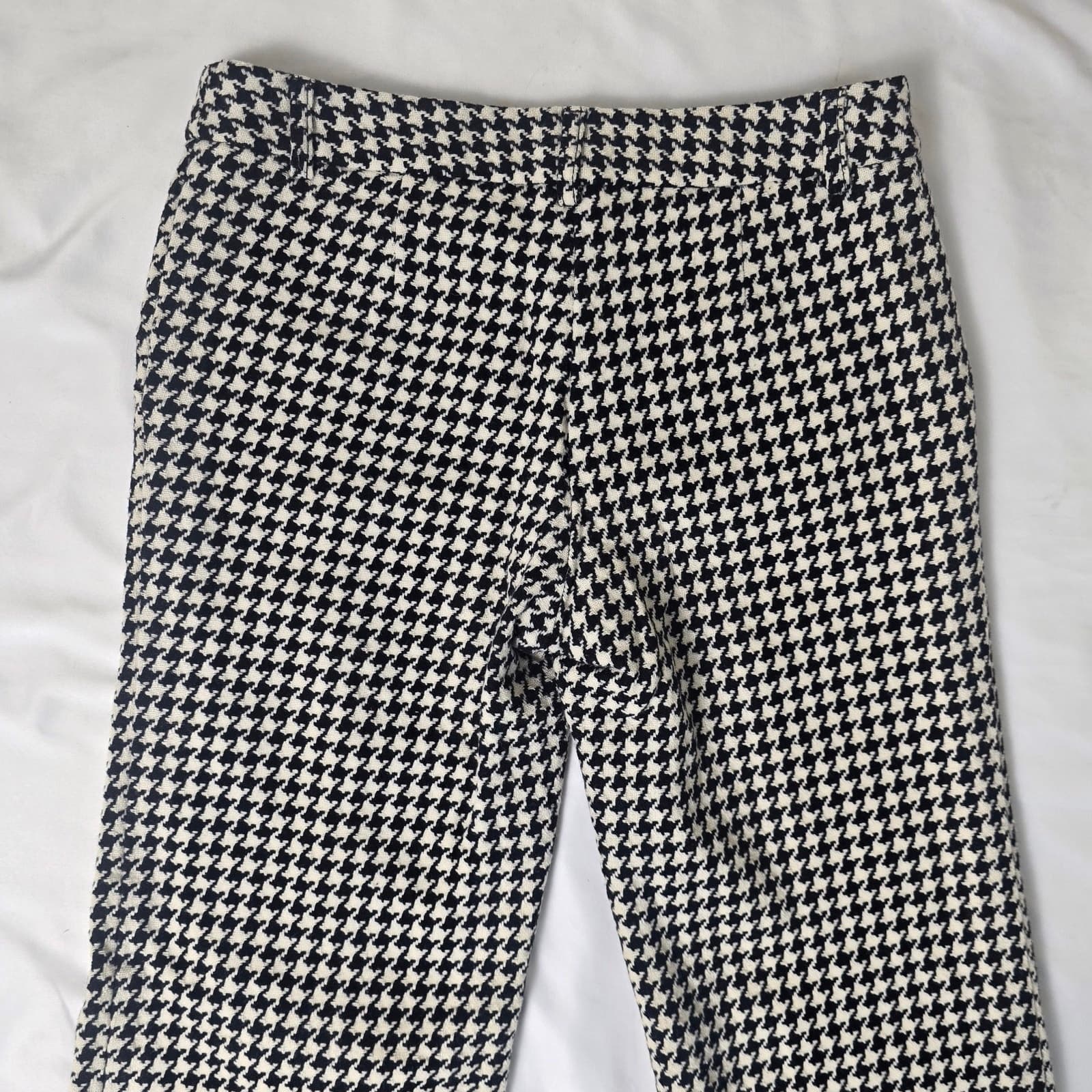 Trina Turk Houdstooth Wool Blend Wide Leg Dress Pants - Size 2 - Thumbnail 5