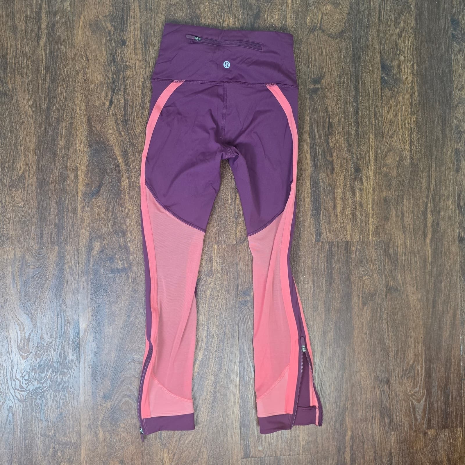 Lululemon Zip The Line Crop *23 - Deep Ruby/Poppy Coral - Size 2 - Style W6ASPS - Thumbnail 7