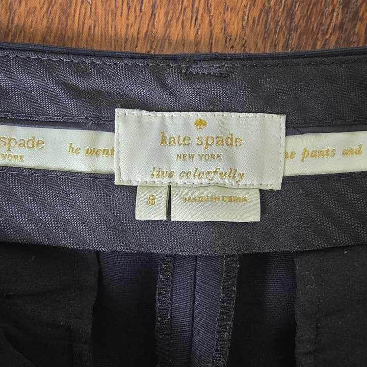 Kate Spade Live Colorfully Navy Blue Slim Fit Ankle Length Dress Pants, Size 8 - Thumbnail 7