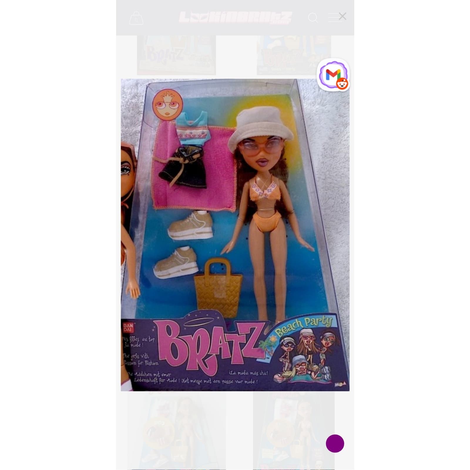 Vintage 2002 Bratz Yasmin Beach Party Doll + Near Complete Set - Thumbnail 9