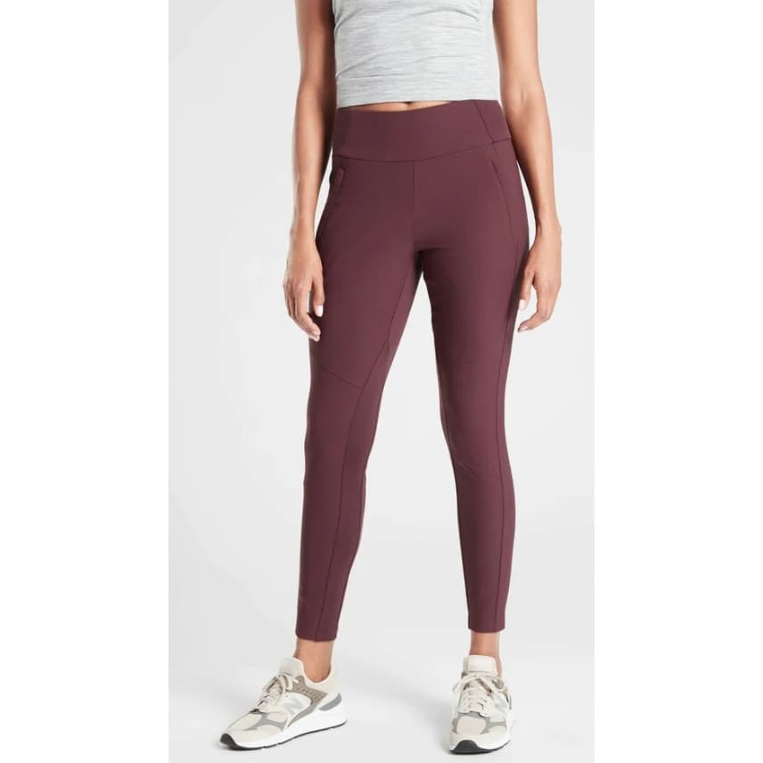 ATHLETA Headlands Hybrid Trek Tight - Antique Burgundy - 6P - - Thumbnail 2