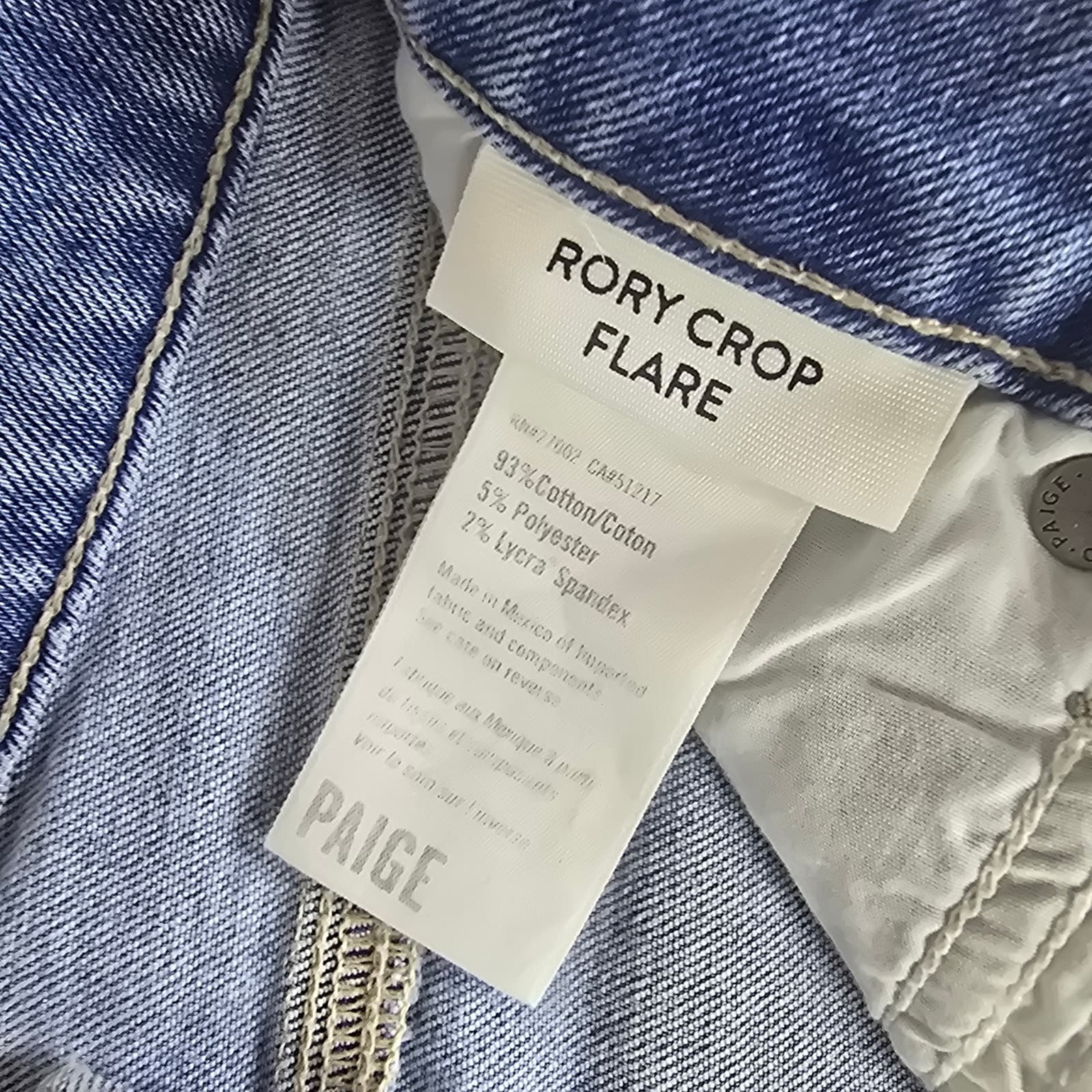 PAIGE Denim Rory Crop Flare Jeans - Kaede Distessed - Size 27 - Thumbnail 7