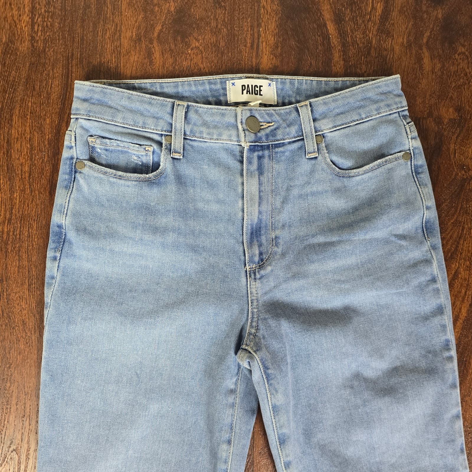 PAIGE Denim Rory Crop Flare Jeans - Kaede Distessed - Size 27 - Thumbnail 2