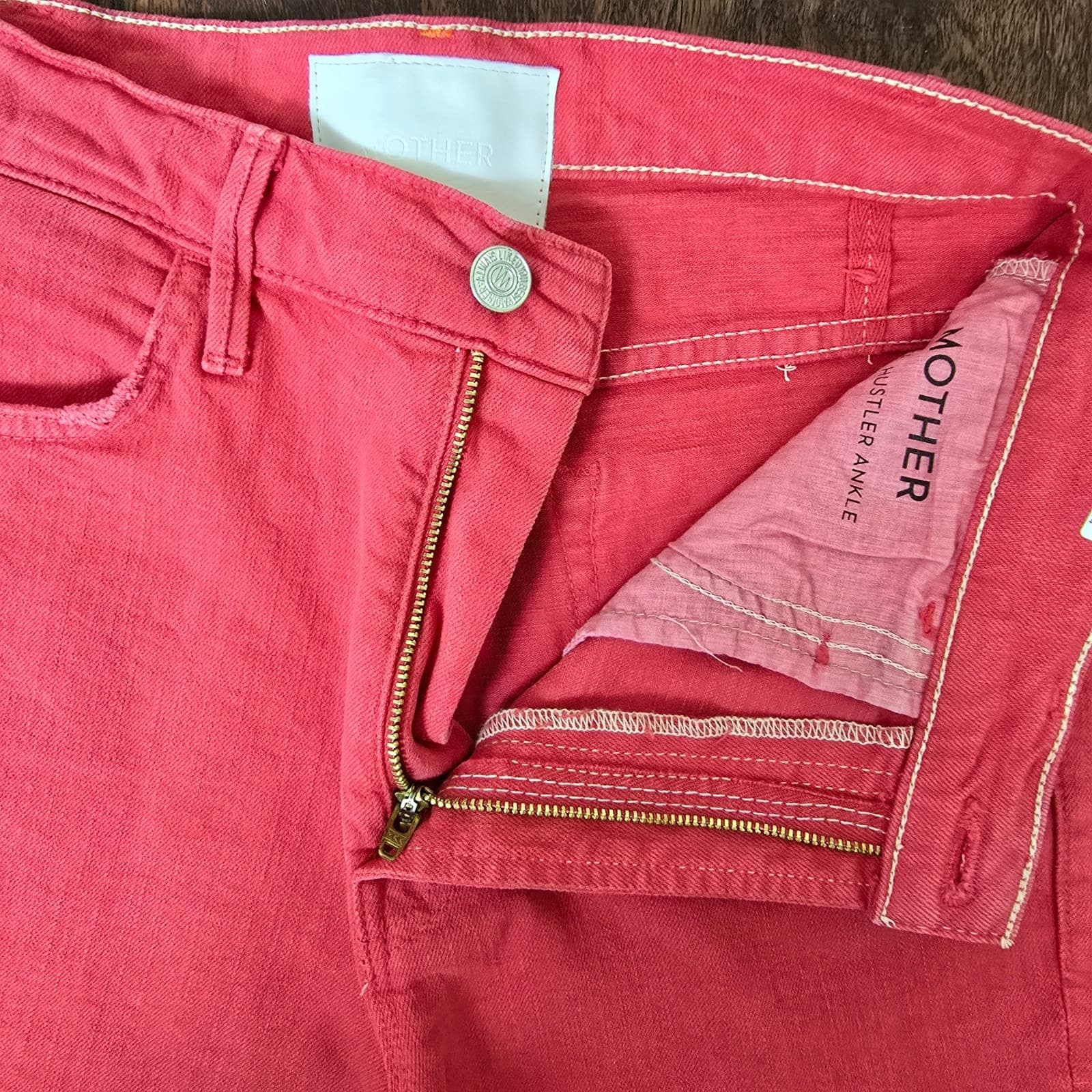 MOTHER The Hustler Ankle Fray - The Devil May Care - Mars Red - Size 27 - Thumbnail 6