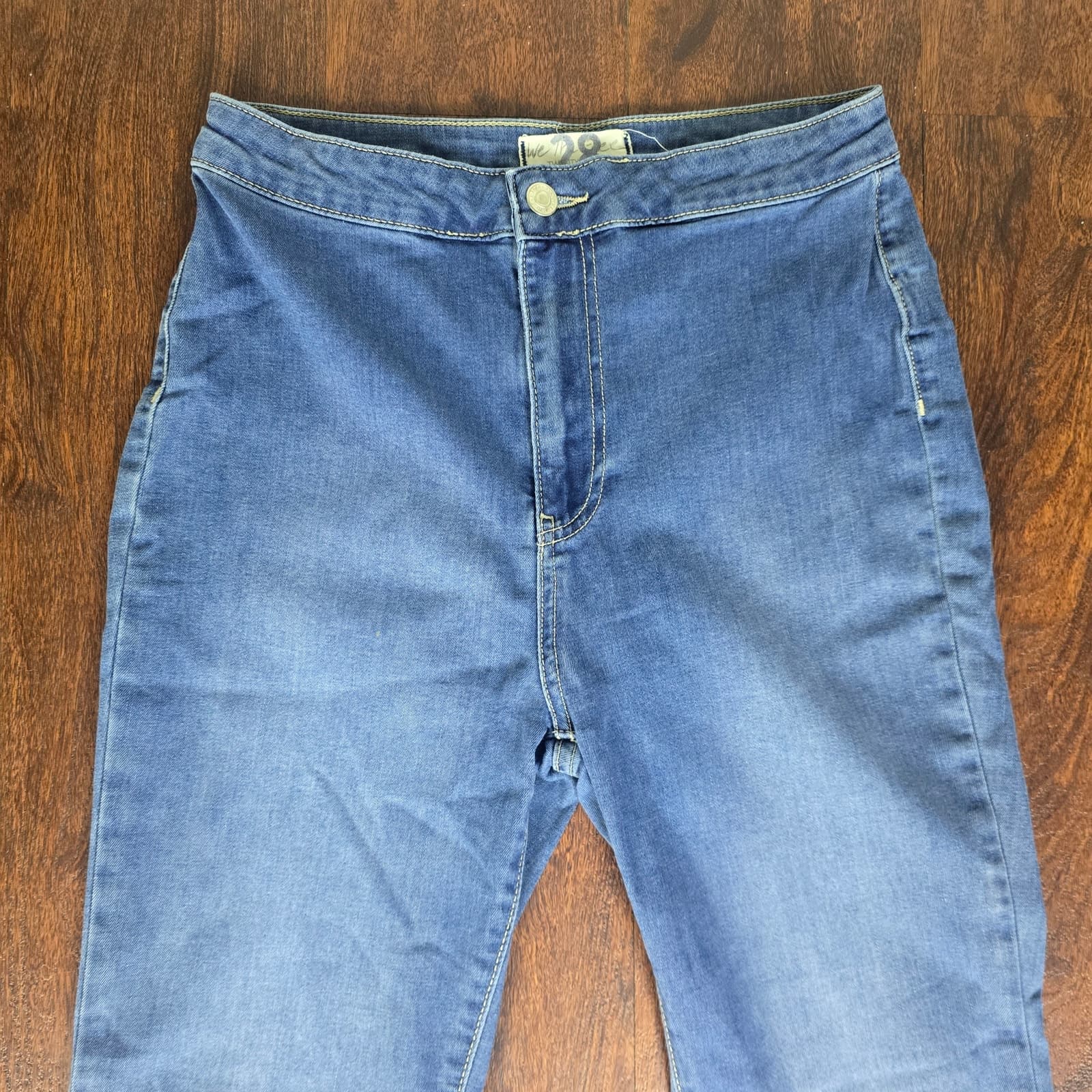 We The Free Float on Flare Jeans Raw Hem High Rise Bell Bottom - Size 28 - Thumbnail 5