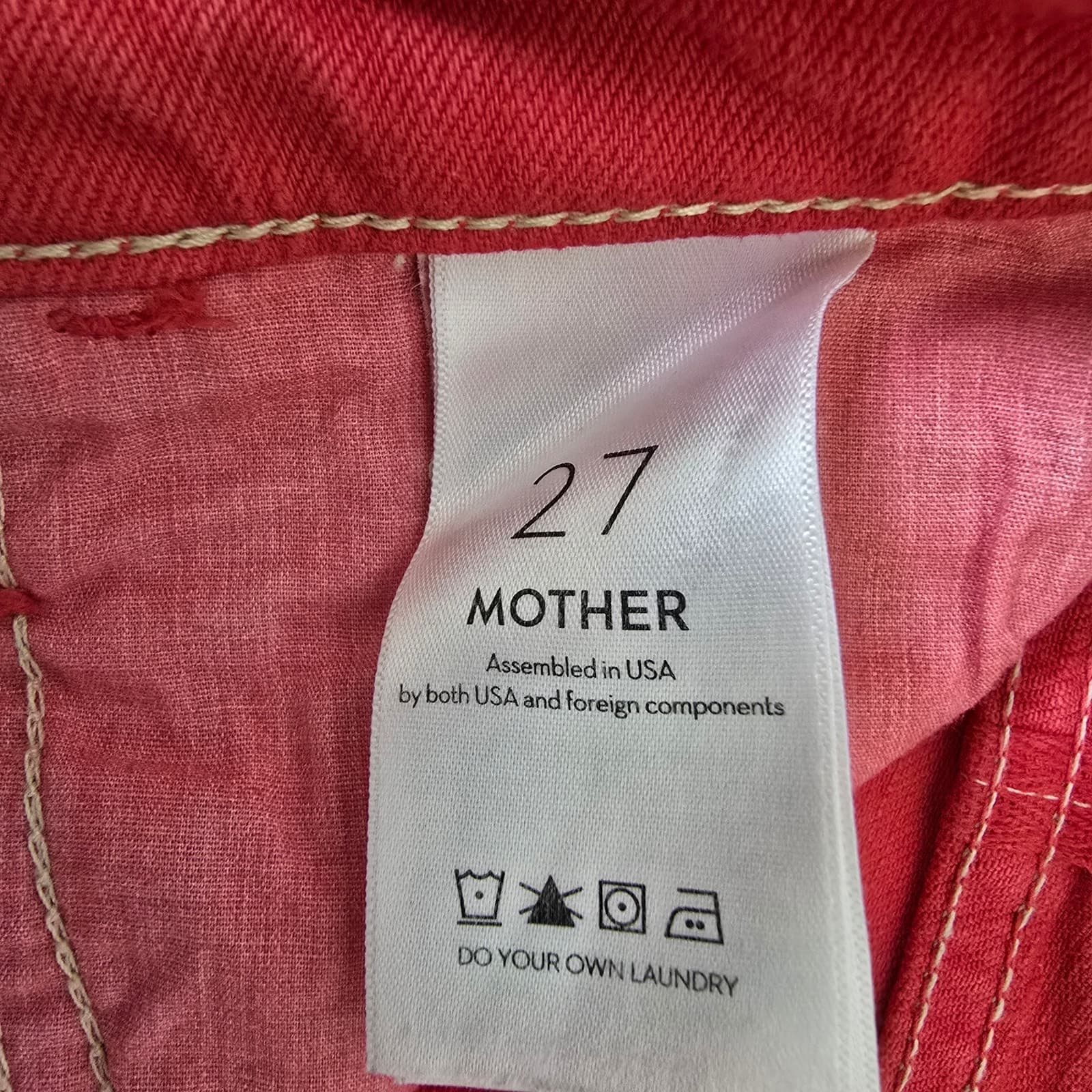 MOTHER The Hustler Ankle Fray - The Devil May Care - Mars Red - Size 27 - Thumbnail 11