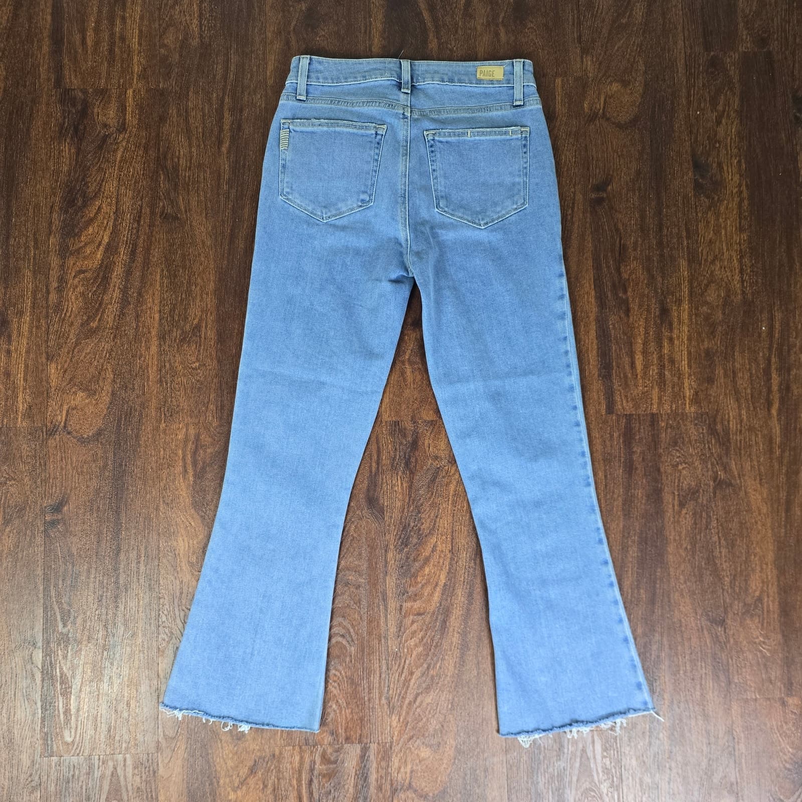 PAIGE Denim Rory Crop Flare Jeans - Kaede Distessed - Size 27 - Thumbnail 4