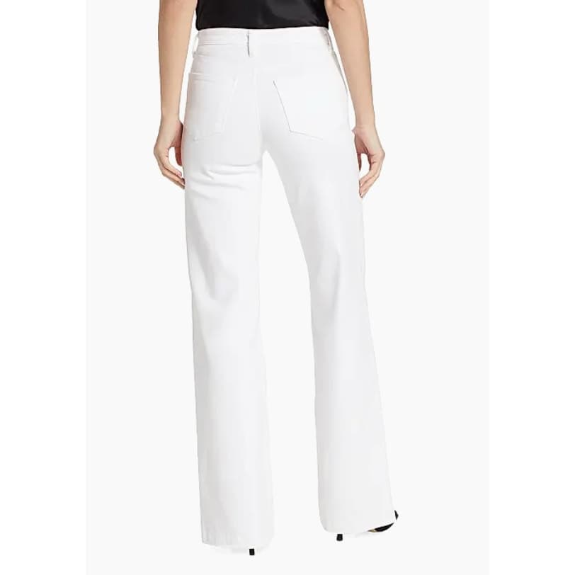 L'AGENCE Clayton High-Rise Wide Leg Flare - Blanc/White - Size 28 - Thumbnail 4